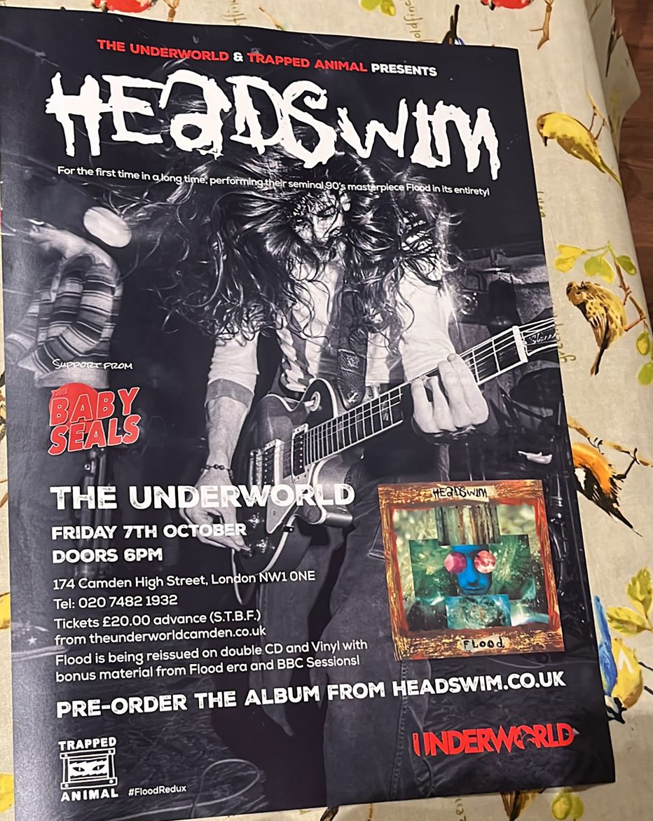 Headswim 7 October Underworld Poster A2